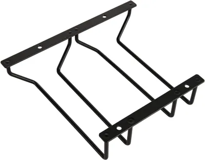 Zdjęcie produktu dla Uchwyt na kieliszki do wina 18 cm, 2 rzędy, czarny, do baru