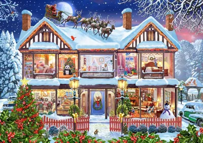 Zdjęcie produktu dla Bluebird Puzzle Puzzle świąteczne Christmas House – 2000 elementów Karton