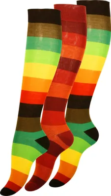 Produktbild von Cotton Prime® Kniestrümpfe 3 Paar, mit Blockstreifen 39-42