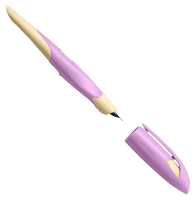 Image de Stylo plume STABILO EASYbirdy L pastel Edition rose/apricot pour gauchers