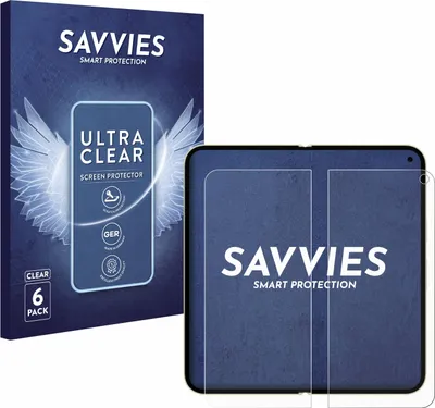 Produktbild von 6x Für Google Pixel 10 Pro Fold (Inneres Display) Schutzfolie Savvies Displayschutz Display Schutz Folie Klar Transparent