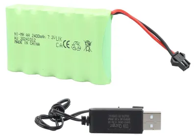 Productafbeelding van Oplaadbare batterij 7,2 V 2400 mAh Ni-MH met SM stekker voor RC-vrachtwagens en elektrisch gereedschap