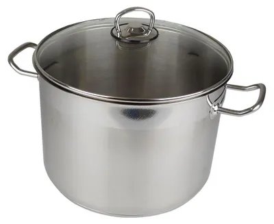 Produktbild von HAUSHALT INTERNATIONAL 22054 Kochtopf inkl. Deckel, Edelstahl, 26 cm Durchmesser, Induktionsherd-geeignet