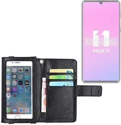 Produktbild von K-S-Trade Handy Hülle Schutz Hülle Kompatibel mit Xiaomi Mi Note 10 Lite Case mit Displayschutz / Schutzfolie Flip Cover Wallet case Etui Hülle