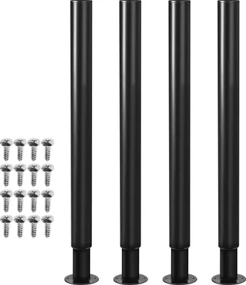 Obrázek produktu pro Jayseuw sada 8 nábytkových nohou Stolové nohy Podnož Stolová noha Nábytek Železná černá，Nastavitelná výška 700-1100 mm
