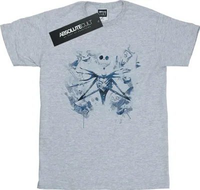 Produktbild von Disney - "Nightmare Before Christmas Paint Spray Carers" T-Shirt für Damen BI41545 (S) (Grau)