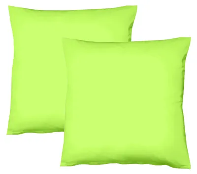 Produktbild von JACK by Fleuresse 2er Set Renforcé Kissenhülle Kissenbezug Dekokissen Baumwolle weich, Farbe:Grün, Größe:40 x 60 cm