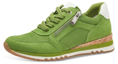Produktbild von MARCO TOZZI Damen Sneaker flach mit Reißverschluss Vegan, Grün (Apple Comb), 39