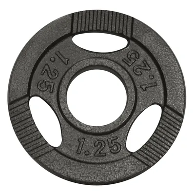 Produktbild von GORILLA SPORTS® Olympia Hantelscheiben - 1,25kg Gewichte, 50mm Bohrung, Tri-Grip, aus Gusseisen, Silber - Gewichtsscheiben, Olympiascheiben