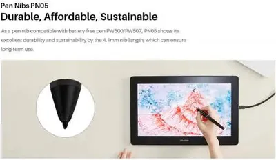 Zdjęcie produktu dla Końcówki zapasowe HUION PN05, 10 szt. do długopisów PW500/PW507