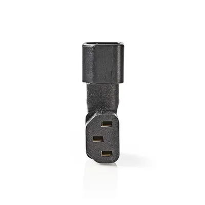 Obrázok produktu pre Nedis predlžovacia zástrčka - IEC-320-C13 - IEC-320-C14 - ľavouhlá - poniklovaná - PVC - čierna - krabica - 1 kus