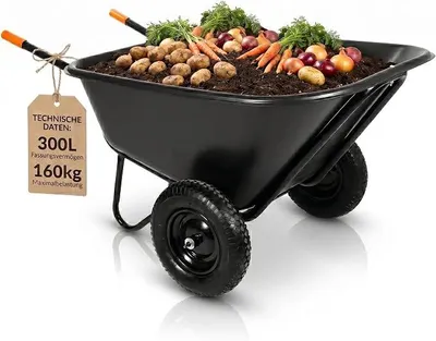 Produktbild von Schubkarre 300 Liter Zweirad-Schubkarre Gartenschubkarre