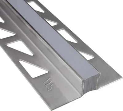 Produktbild von Dehnfugen Edelstahl Fliesenschiene Fliesenprofil silber matt L250cm 12mm