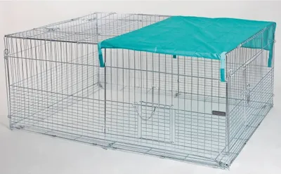 Image de Kerbl Enclos pour jeunes animaux avec barrière anti-fugue 144x112x60 cm Chrome