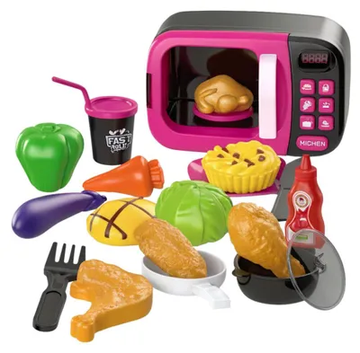 Image de LEAN Toys 28142 Micro-ondes pour enfants My Little Home, rose