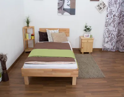 Produktbild von Bett 90 x 200 cm Kernbuche geölt