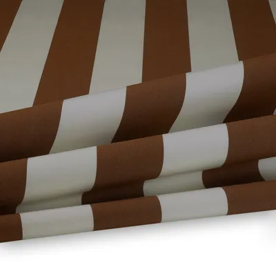 Produktbild von Markisenstoff mit Streifen teflonbeschichtet wasserabweisend 120cm kupferbraun