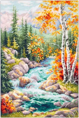 Zdjęcie produktu dla Zestaw do haftu krzyżykowego Magic Needle Zweigart Edition "Bergbach", wzór liczony, 27x40cm