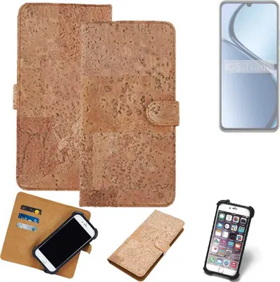 Produktbild von K-S-Trade Hülle kompatibel mit Realme C65s  Kork Handyhülle Cover  Schutzhülle TPU Case Bumper in Hellbraun, (1x)
