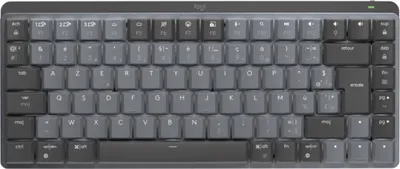 Produktbild von Logitech Master Series MX Mechanical Mini - Tastatur - hinterleuchtet - kabellos - Bluetooth LE - AZERTY - Französisch - Tastenschalter: Tactile Quiet - Graphite