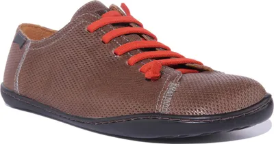 Produktbild von Camper Peu Cami Herren Elastische Schnürung Leder Turnschuhe Grau – 7 Großbritannien - 41 EU - 8 US / Grau