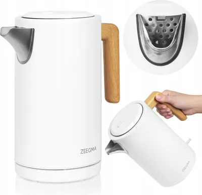 Obrázek produktu pro Zeegma Ketlee Rychlovarná konvice 2200W 1,7L nerezová ocel bílá
