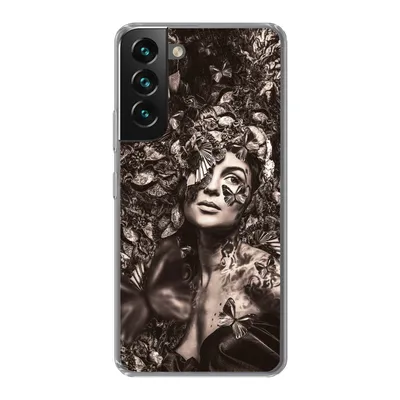 Produktbild von MuchoWow® Handyhülle Schutzhülle Hülle für Samsung Galaxy S22 Frau - Tiere - Pflanzen Silikon Softcase Handy Hülle - Mobiltelefonhülle