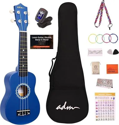 Productafbeelding van Soprano Ukulele Set voor Kinderen en Beginners Compleet met Tas en Stemapparaat