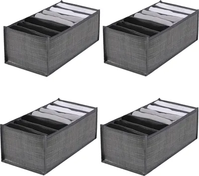 Produktbild von Organizér do zásuvky organizér do šatníka organizér na ponožky organizér do komody boxy na spodnú bielizeň (4 kusy)