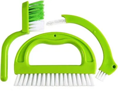 Image de Lot de trois brosses pour la salle de bains et la cuisine, idéal pour les petites tâches de nettoyage