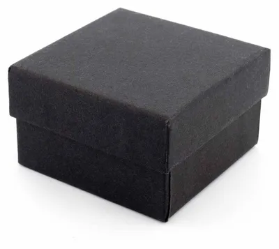 Produktbild von Vintageparts Schmuckbox aus Karton schwarz quadratisch 5x5x3cm 2 Stück