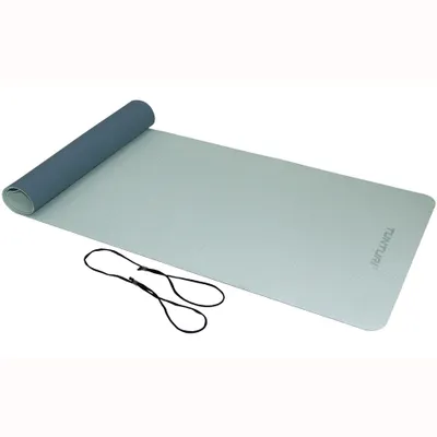 Produktbild von Tunturi Gymnastikmatte 3 mm, Fitnessmatte mit Gummiband, Blau, Anti-Rutsch-Matte, Sportmatte für Yoga, Pilates, Krafttraining