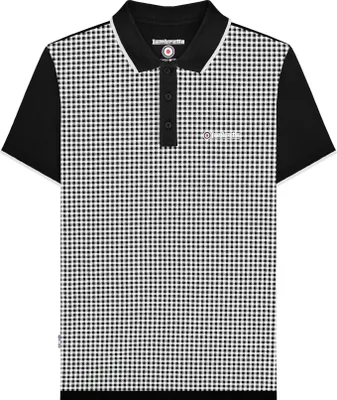 Image de Lambretta - Polo imprimé tout autour pour homme LB138 (L) (Noir)