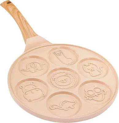 Obrázek produktu pro Pánev na palačinky - nepřilnavá pánev na palačinky - pro všechny typy kuchyní - 26 cm - béžová