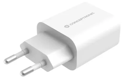 Imagen del producto de Conceptronic ALTHEA07W CONCEPTRONIC, cargador con 1 puerto USB-C, 20W, compatible con PD 3.0