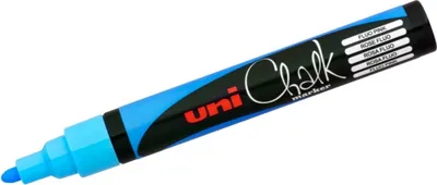 Produktbild von Uni-Ball - Kreidemarker Kreide rund 1,8-2,5mm hellblau | 6 Stück