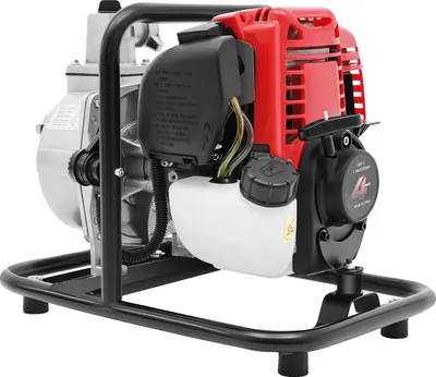 Obrázek produktu pro Vodní čerpadlo, čtyřtaktný benzínový motor, vysoký průtok, stříbrná barva