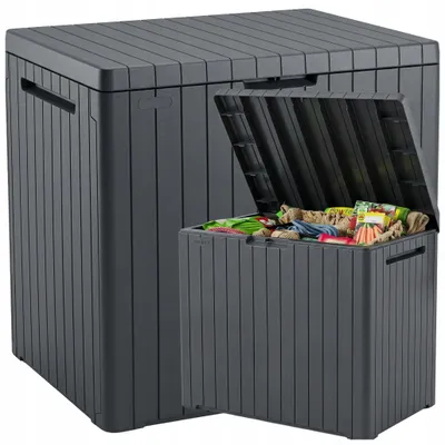Zdjęcie produktu dla Skrzynia ogrodowa KETER Emily City Box Outdoor 113 l, kolor grafitowy