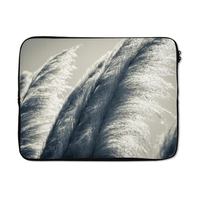 Produktbild von MuchoWow® Laptop Hülle 15 Zoll Pampasgras - Schwarz - Weiß - Natur Laptoptasche - Laptoptasche - Sleeve - Rundum-Schutz