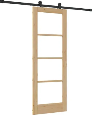 Obrázek produktu pro vidaXL Posuvné dveře ORKDAL Přírodní a černé 73,5 x 198,5 cm
