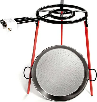Produktbild von Vaello La Valenciana 6040 Ecoset mit 1 Brenner de 400 mm, Grill Quadratische Beine de 46 cm, Stahl, Schwarz