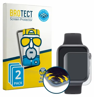 Produktbild von 2x BROTECT Fullscreen Schutzfolie für Huawei Watch Fit 5 Displayschutz Folie Fullcover Matt Entspiegelungsfolie
