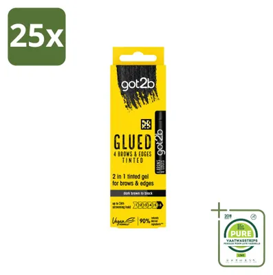 Imagen del producto de 25 unidades de gel de styling 2 en 1 Got2B para cejas y línea del cabello, color , 16 ml - Paquete grande