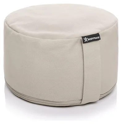 Produktbild von Meditationskissen rund Yogakissen Buchweizenschalen - 31 cm Durchmesser - 16 cm Höhe - Bezug 100 % Baumwolle waschbar
