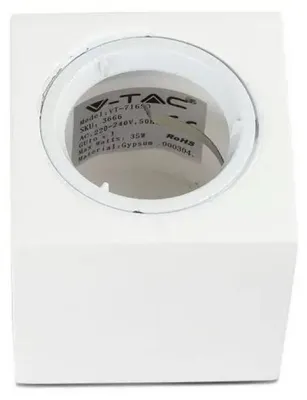 Zdjęcie produktu dla Reflektor LED - Montaż natynkowy - GU10 - IP20 - Biały - Model nr: - VT-716SQ