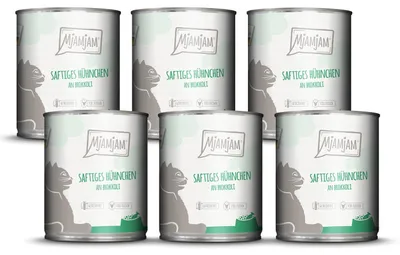 Productafbeelding van MjAMjAM - Premium natvoer voor katten - sappig kippenvlees met broccoli, verpakking van 6
