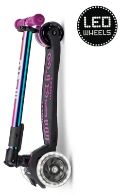Produktbild von Micro Mobility Maxi Micro Deluxe Foldable LED Neochrome, Kinder, Dreiradroller, Junge/Mädchen, Asphalt, 50 kg, 3 Rad/Räder
