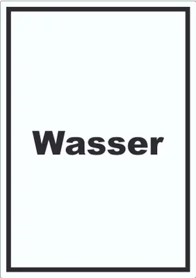 Produktbild von Wasser Aufkleber mit Text Anschluss hochkant A9 (37x52mm)