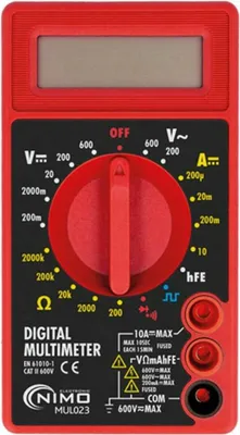 Produktbild von Digitalmultimeter 3 1/2 Stellen Cat.II 600V Nimo
