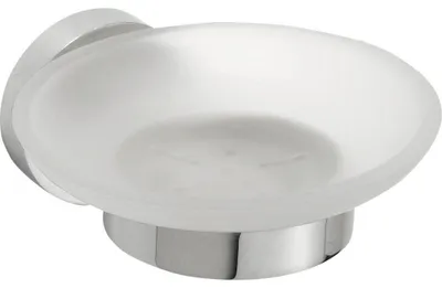 Imagen del producto de X-ROUND: Jabonera, vidrio opalino, cromo